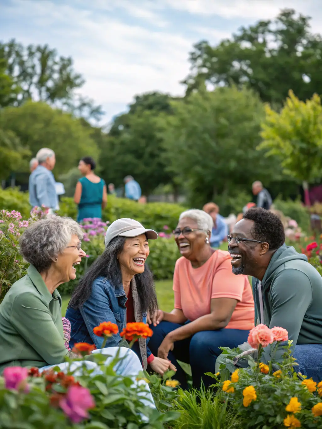 A photograph capturing APEI 78 members on a community outing, such as a visit to a local park or museum, fostering social inclusion and community engagement.